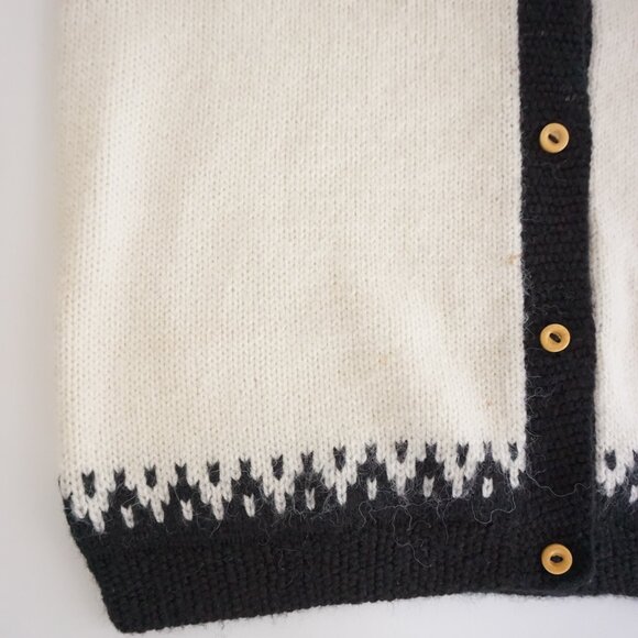 Vintage Alpaca Connections Wool Cardigan Fair Isle Cabincore Old Money L - Picture 7 of 10